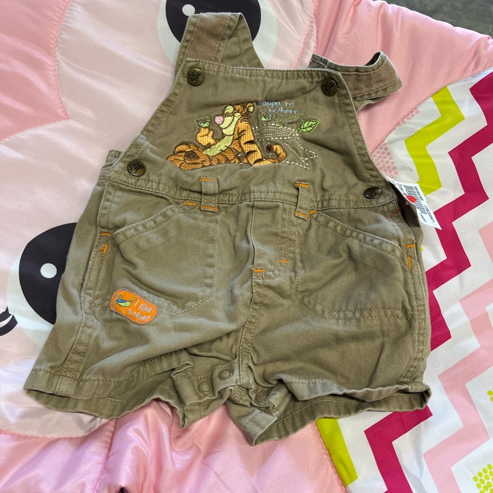 Disney Brown Overalls with Tigger Embroidery
